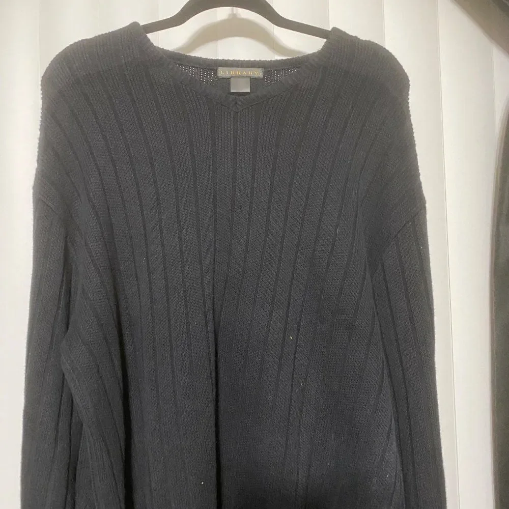 Library black MENS sweater